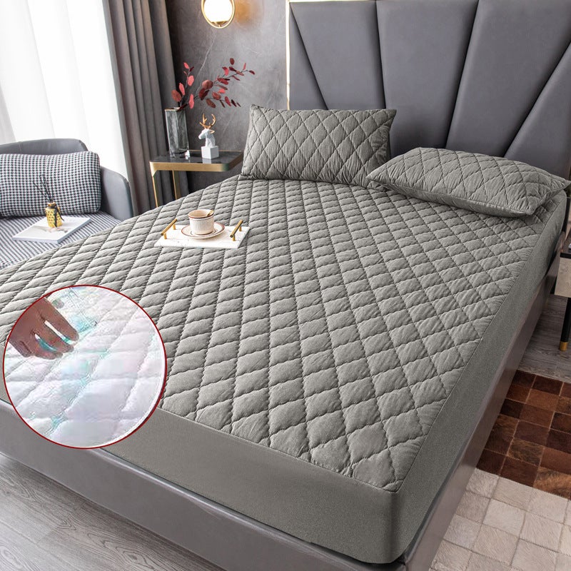 Fittedsheets Waterproof Quilted Bed Hat Bedspread El Protective Cover Sanding Dust Cover Urine Proof - Image 1