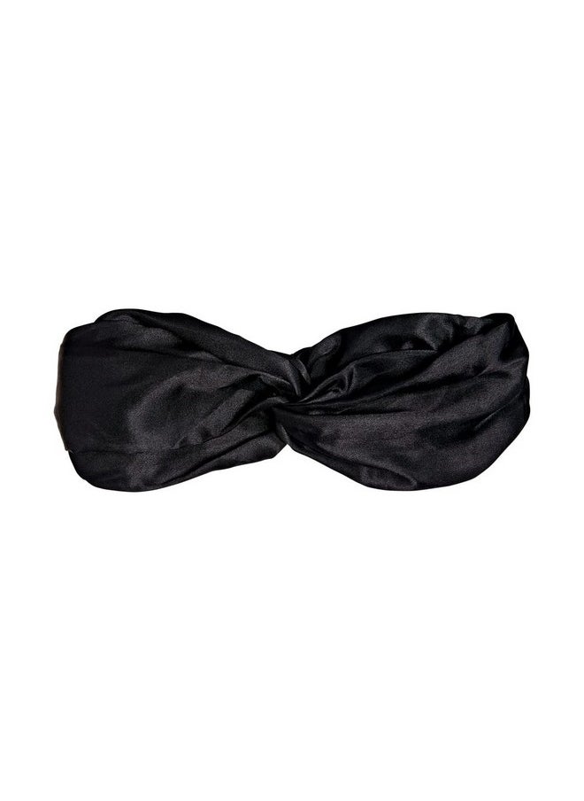 Red by Kiss Red by Kiss Silky Headband for Women Twist Knotted Silky Hair Bands Turban (Black)  - Image 3