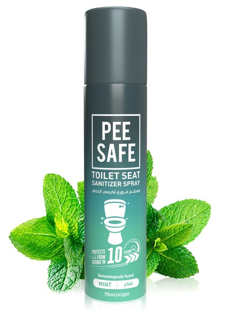 Pee Safe Toilet Seat Sanitizer Spray With Mint 75 Ml - Image 2