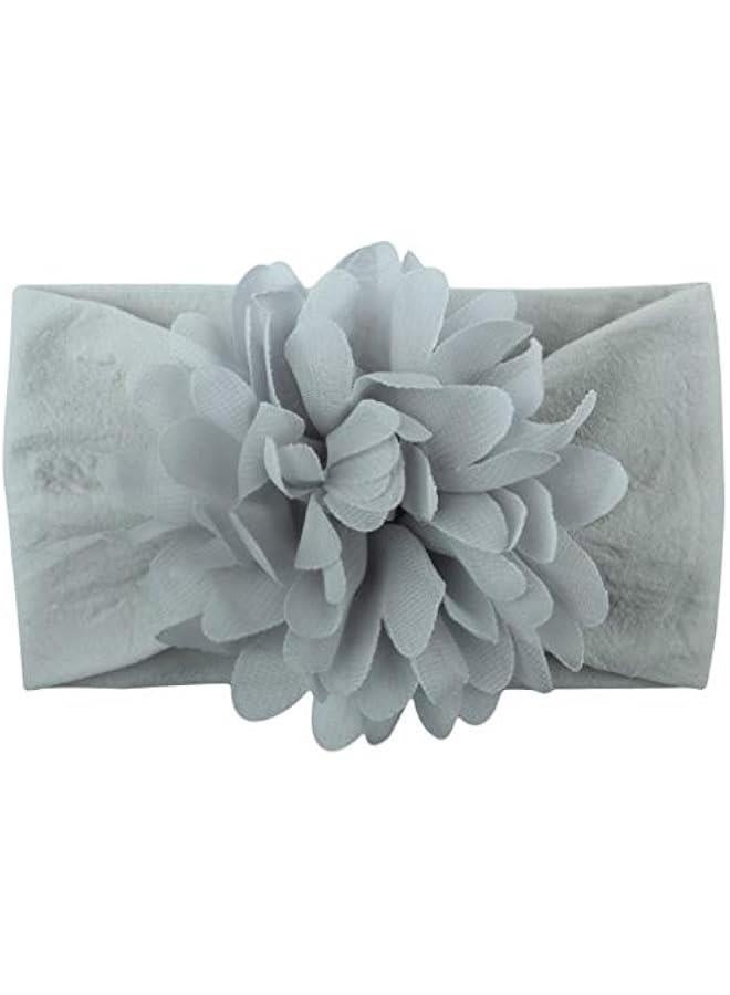 Baby Head Wrap Chiffon Flowers Newborn Infant Soft Nylon Headbands - Image 4