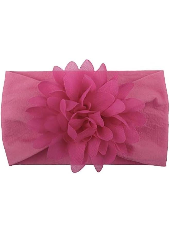 Baby Head Wrap Chiffon Flowers Newborn Infant Soft Nylon Headbands - Image 5