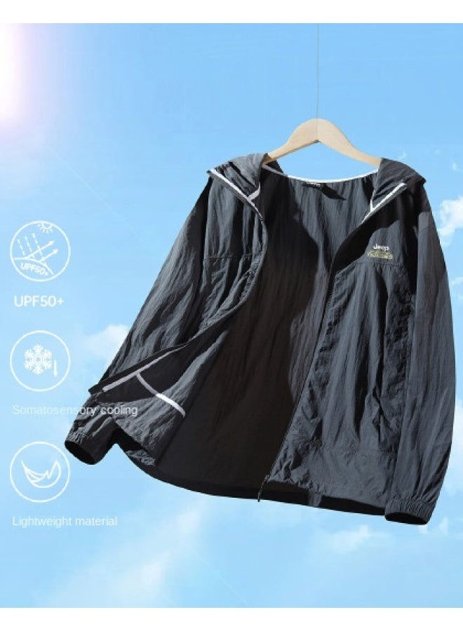 Jeep Upf50+ Sun Protection】summer Lightweight Ice Silk Breathable Kids Sun Protection Jacket, Cool To The Touch And Skin-friendly - Image 5