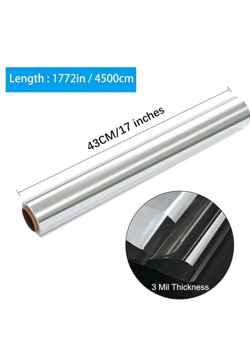 كابتن تيك Clear Cellophane Wrap Roll 43CM Wide X 30M Long Transparent for Florist Wrapping, Food, Candy, Birthday Gifts, Flowers Crafts for DIY Decoration Supplies - Image 3