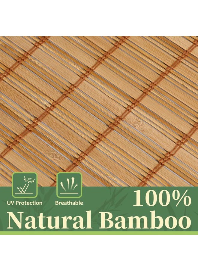 AGESISI Bamboo Roman Shades with Valance Cover, Cordless Bamboo Blinds for Indoor Windows, Light Filtering Bamboo Woven Shades for Kitchen, Bedroom, Privacy Protection, 22" W x 64" H, Natural - Image 2