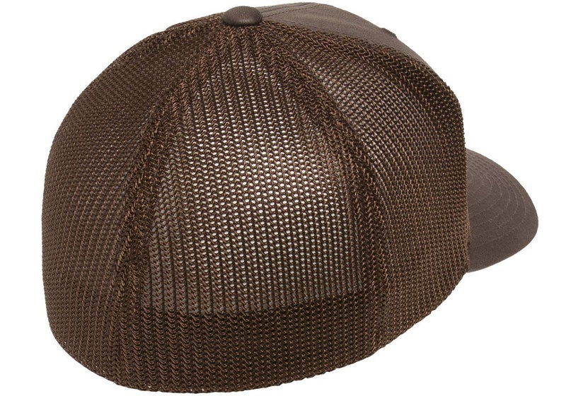 Flexfit 6511 Trucker Mesh Cap Brown - Image 2