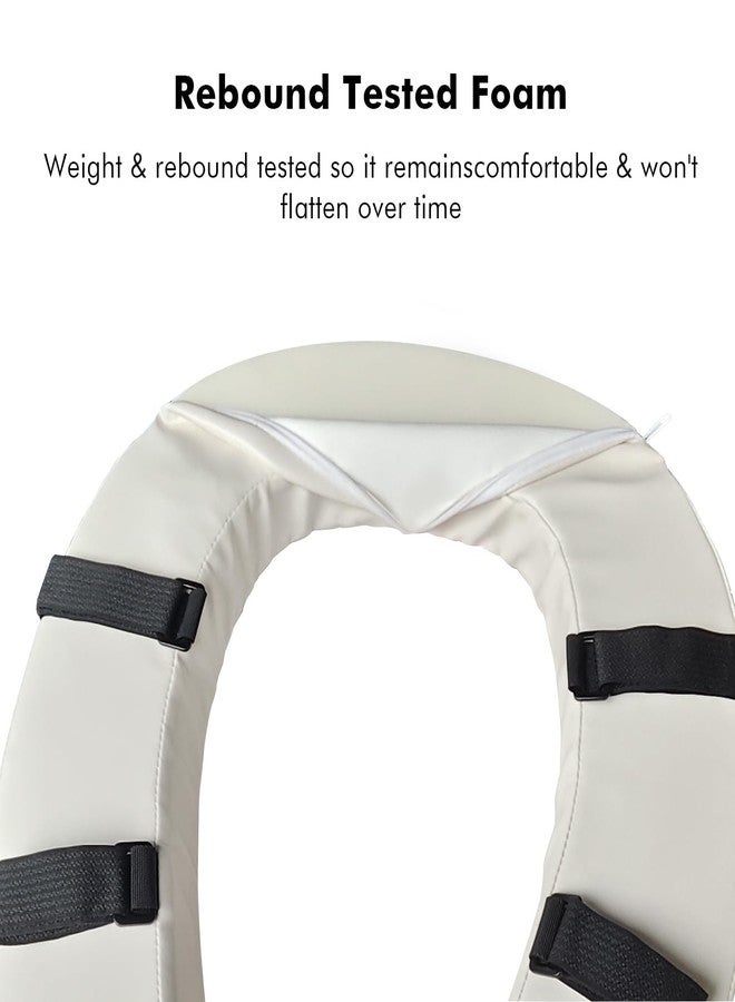 Deftyolo Toilet Seat Cushion with 2-inch High-Density Foam Padded Toilet Cushion Toilet Seat Riser Waterproof PU Fabric-Suitable for Standard,Elongated Toilets(Beige) - Image 5