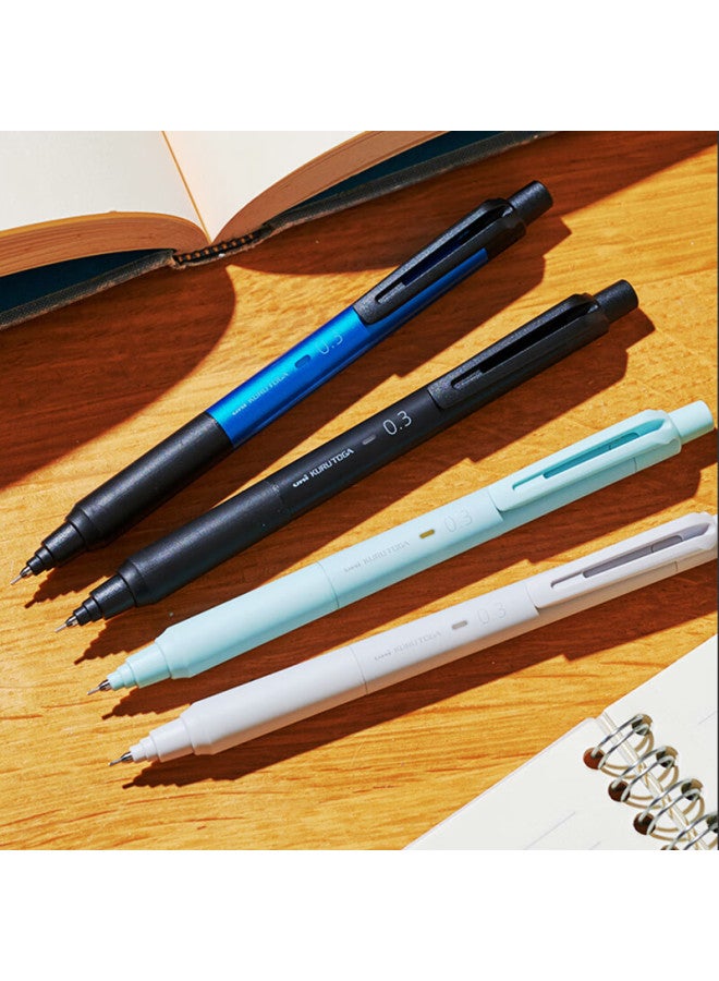 Uni قلم رصاص ميكانيكي ميتسوبيشي (يوني) كورو توغا النسخة المطورة بتقنية سوداء مع رصاص دوار ذاتيًا 0.5 مم للكتابة والرسم للطلاب M5-Ks عمود أزرق - Image 4