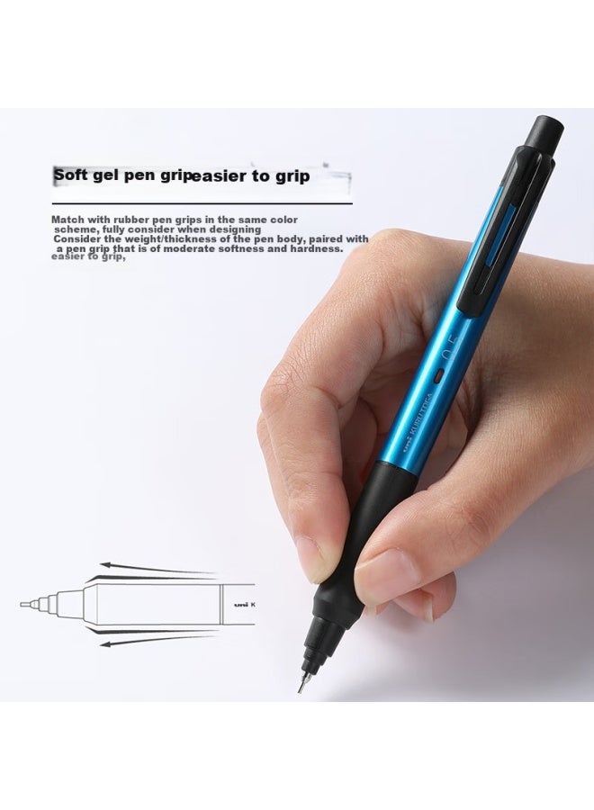 Uni قلم رصاص ميكانيكي ميتسوبيشي (يوني) كورو توغا النسخة المطورة بتقنية سوداء مع رصاص دوار ذاتيًا 0.5 مم للكتابة والرسم للطلاب M5-Ks عمود أزرق - Image 3