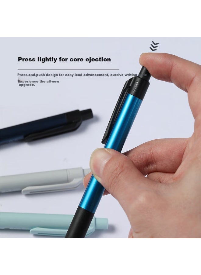 Uni قلم رصاص ميكانيكي ميتسوبيشي (يوني) كورو توغا النسخة المطورة بتقنية سوداء مع رصاص دوار ذاتيًا 0.5 مم للكتابة والرسم للطلاب M5-Ks عمود أزرق - Image 2