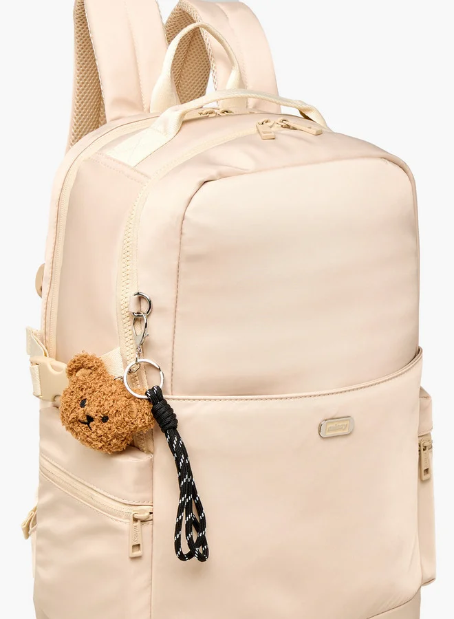 ميسي حقيبة ظهر صلبة بأشرطة كتف قابلة للتعديل وإغلاق بسحاب