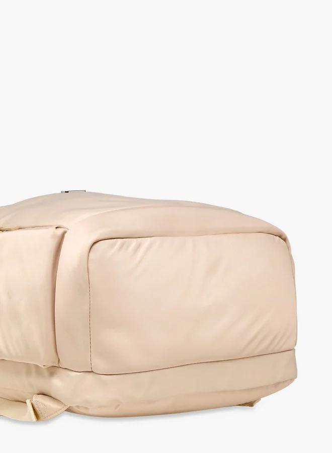 ميسي حقيبة ظهر صلبة بأشرطة كتف قابلة للتعديل وإغلاق بسحاب