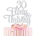 Ferburitar 30 Flirty  Thriving Cake Topper Cheers to 30 Years30  Fabulous Cake Decor Happy 30th Birthday Anniversary Party Decorations Supplies Silver Glitter - Image 2