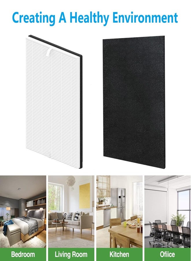 HALIEVE MD1-0043 Replacement Filter Compatible with Sharper Image PURIFY 3 Air Purifier Pre-Filter HEPA & Activated Carbon Filter for Bedroom Home Large Room, 2 Pack - Image 4