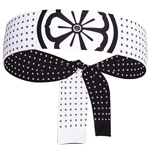 5Chaos Miyagi Do Karate Kid Headband Costume, Daniel Larusso Head Tie for Boys Men Girls Women, Lotus Ninja Halloween Hachimaki Bandana Sweatband for Cosplay - Image 2