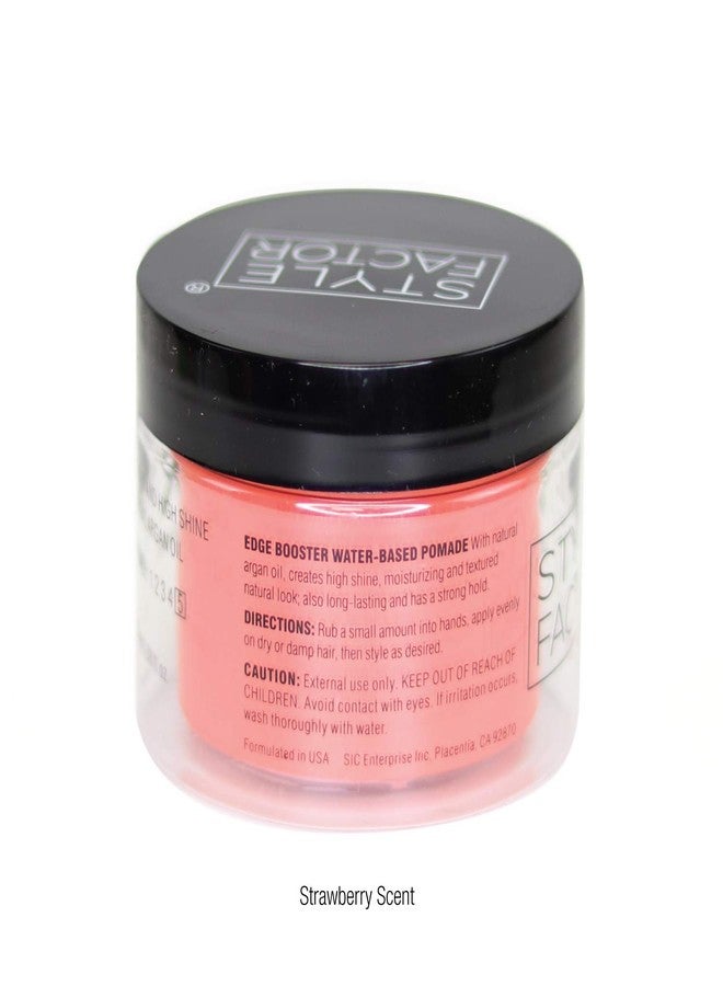 EDGEBOOSTER Edge Booster Style Factor Strong Hold Water Base Pomade- Excellent for Taming Edges & Braiding Hair (Strawberry, 3.38oz) - Image 2