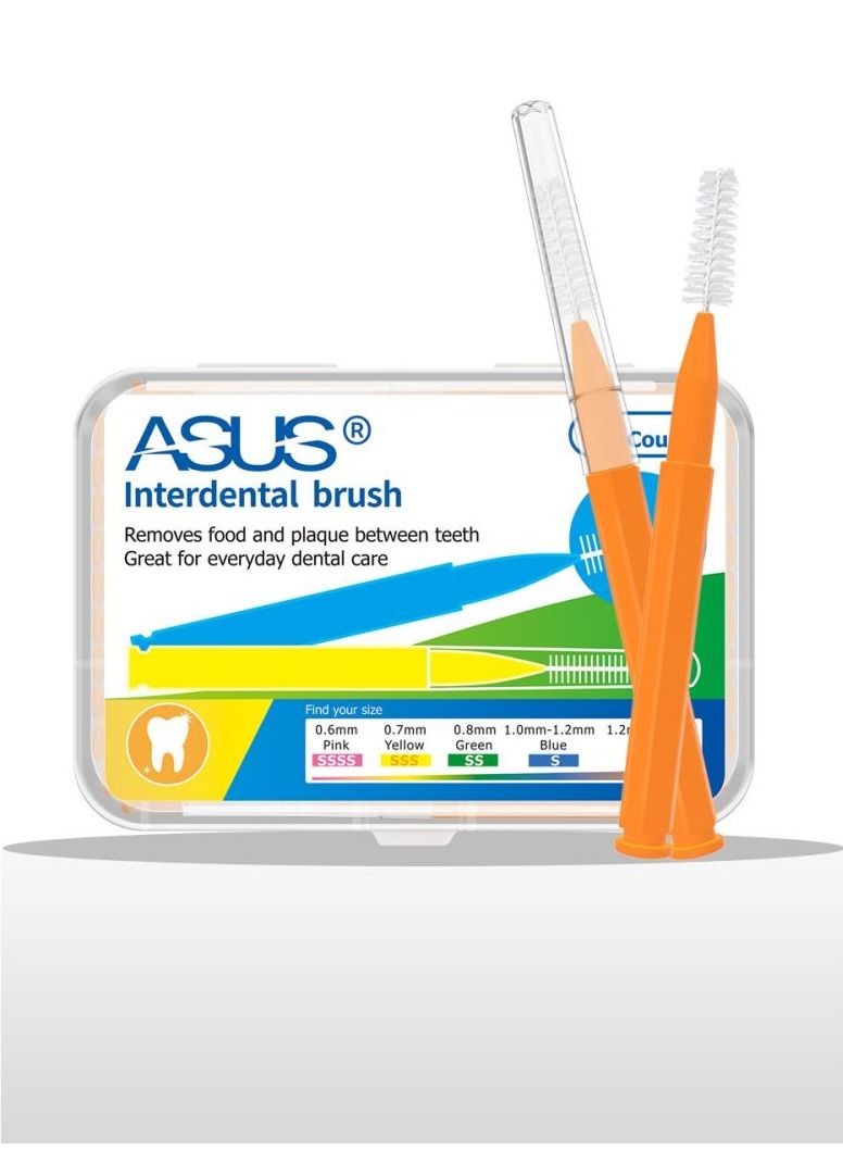 أسوس 60 فرع 1.2-1.5mm البرتقالي فرشاة الأسنان - Image 1