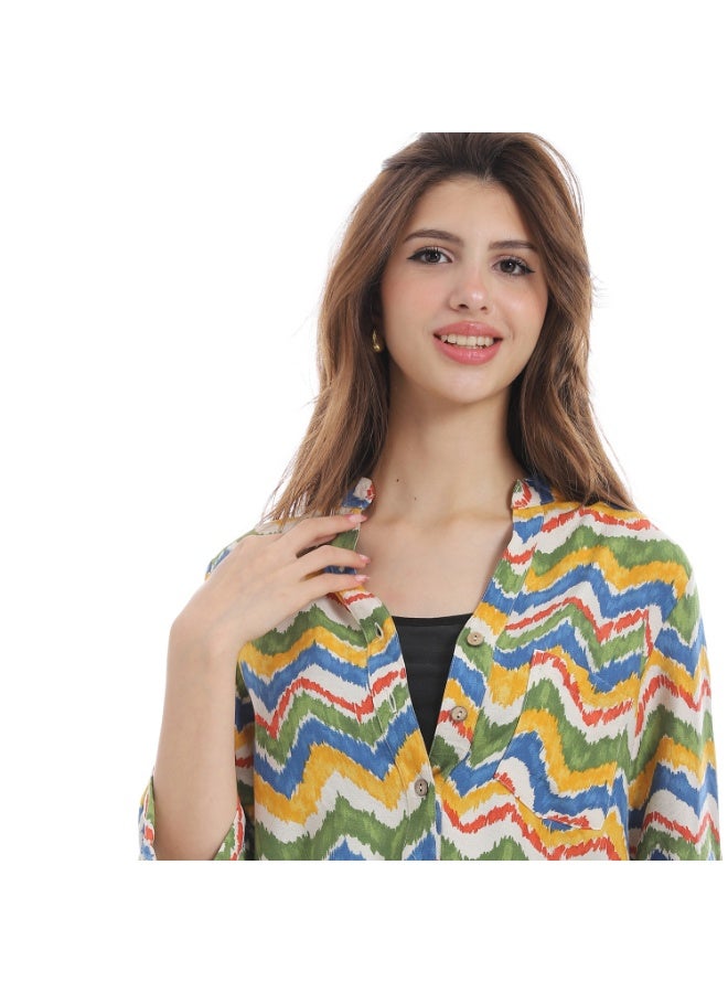 Coctail 5731-blouse-blue  - Image 4