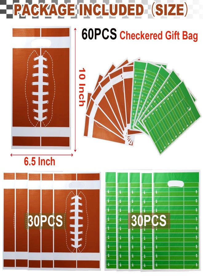 HEPAPATE 60Pcs Football Treat Candy Bags,Football Goodie Bags,Football Party Favors Bags Football Theme Gift Bags for Kids Birthday Party Decorations,Football Themed Party Supplies - Image 2