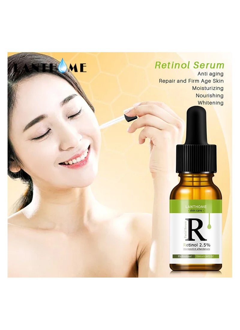 Lanthome Retinol 2.5 Vitamin C OR A Facial Anti Wrinkle Serum Remove Dark Spots Collagen  - Image 2
