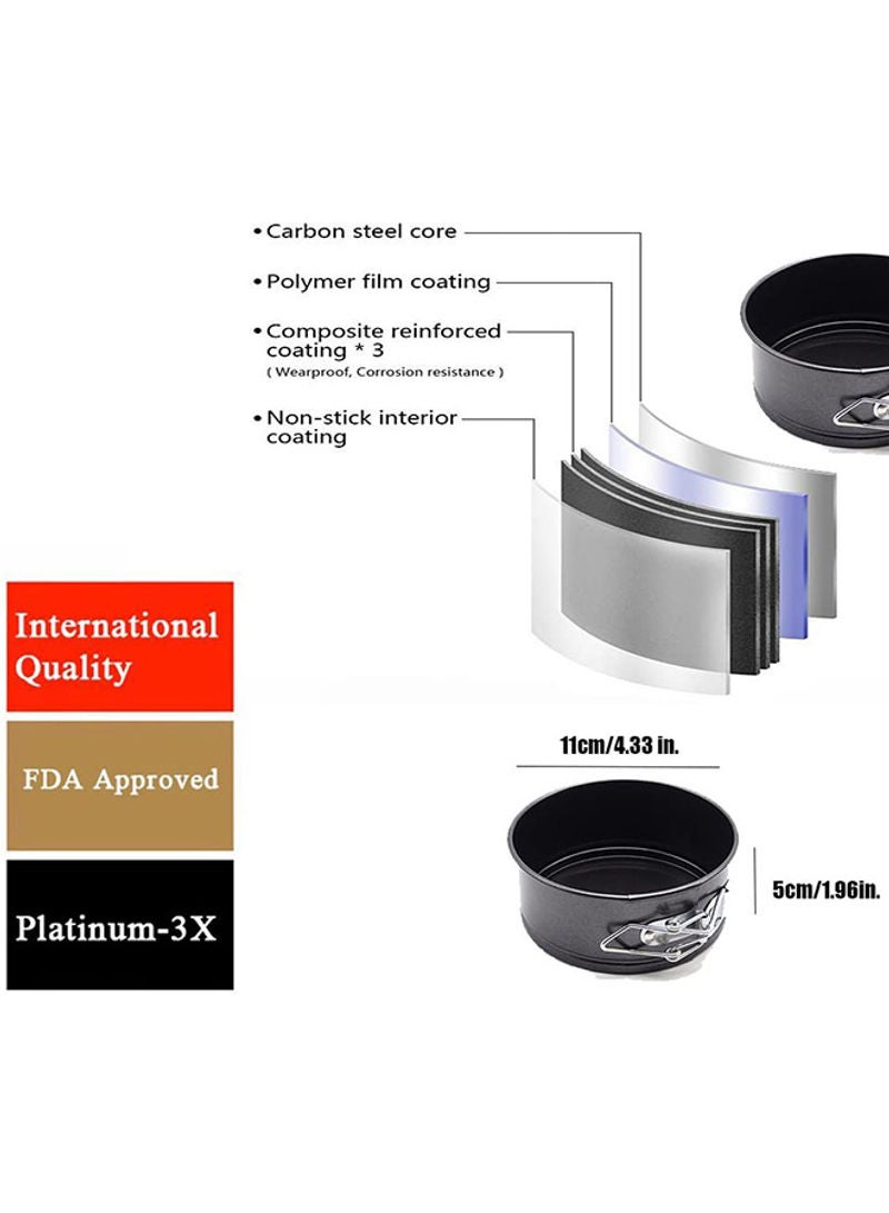 إسكدنيا صينية كيك دائرية الشكل ومانعة للالتصاق مع قاعدة قابلة للإزالة أسود 9بوصة - Image 4