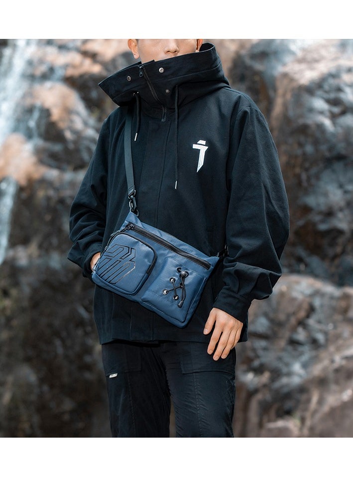 ARCTIC HUNTER Premium Shoulder Sling Bag Water Resistant Polyester Unisex Cross Body Bag for Travel Business School College K00535 Blue  - Image 4