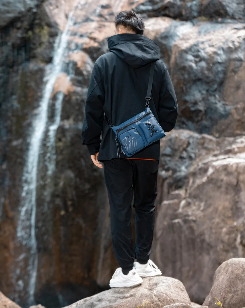 Arctic Hunter Blue Premium Shoulder Sling Bag Water Resistant Polyester Unisex Cross Body Bag for Travel Business School College, K00535, Blue  | Best Price UAE