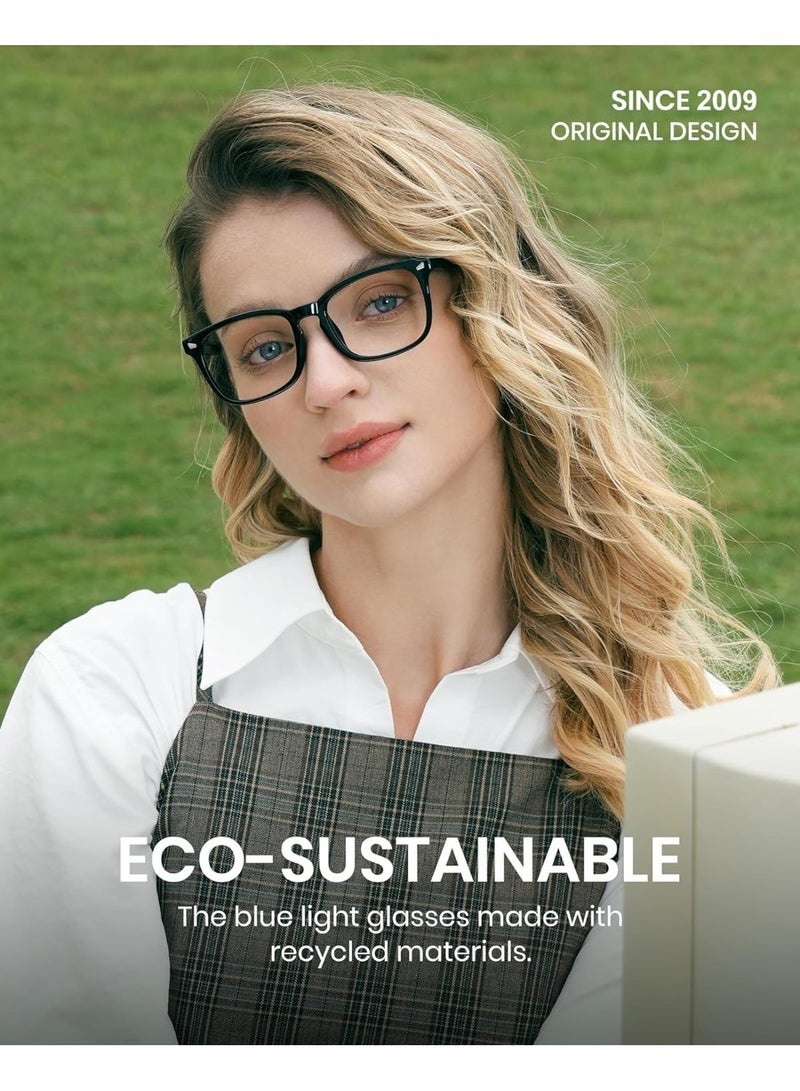آأزورب نظارات طبية حماية من الأشعة الزرقاء وإطاراتها الخفيفة للكمبيوتر قيمنق والهواتف الجوال للرجال والنساء، نظارات فاشن قيمنق لتصفية الضوء الأزرق وحماية العين من والإرهاقنظارة نسائية - نظارات طبية - Image 5