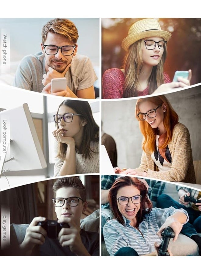 آأزورب نظارات طبية حماية من الأشعة الزرقاء وإطاراتها الخفيفة للكمبيوتر قيمنق والهواتف الجوال للرجال والنساء، نظارات فاشن قيمنق لتصفية الضوء الأزرق وحماية العين من والإرهاقنظارة نسائية - نظارات طبية - Image 4