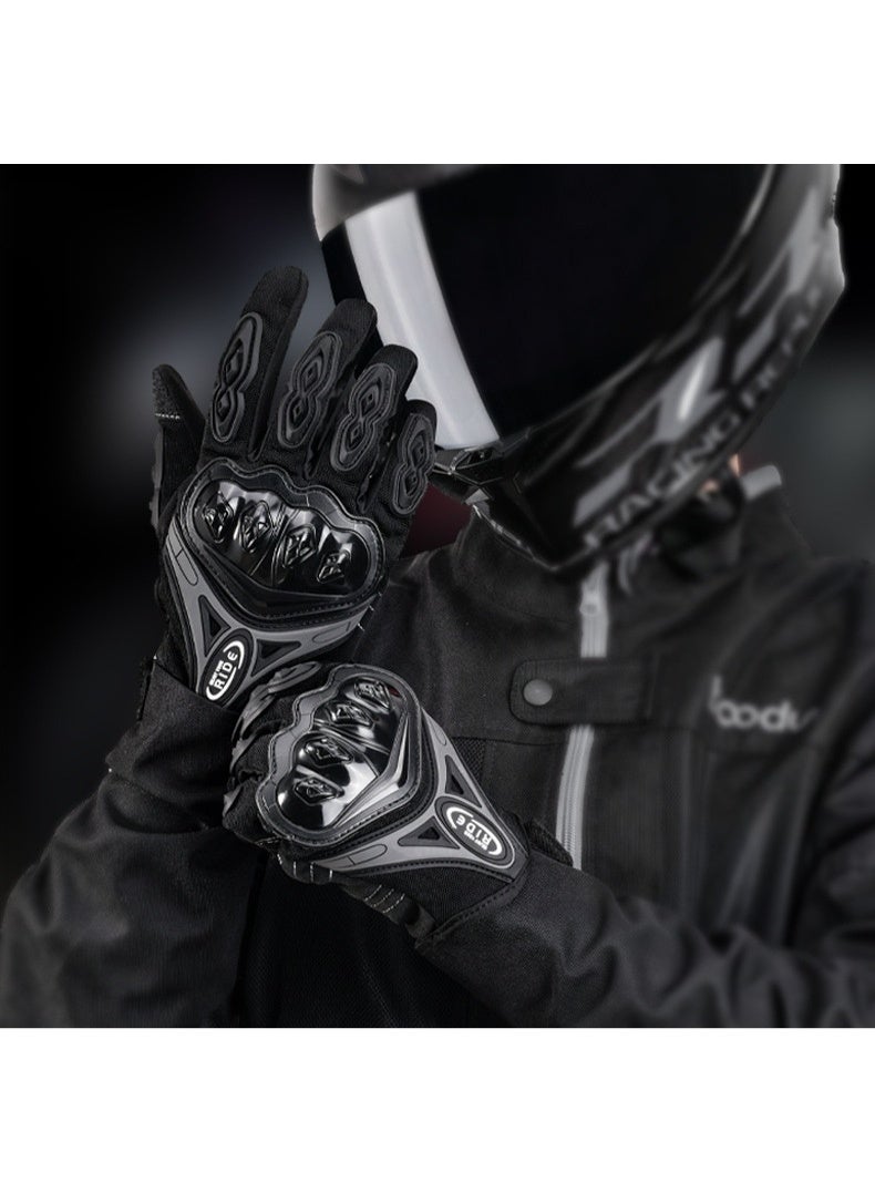 PINKSAMA Motorcycle Gloves, All Season Thin, Full Finger Touchscreen Gloves,Full Finger Motorcycle Protective Non-Slip Racing Gloves - Image 3