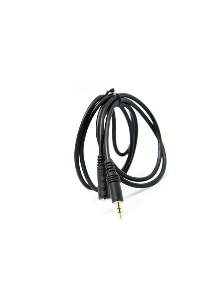 Taimi - Audio Extension Cable Jack Male to Female AUX Cable Audio Extender Cord for Computer Mobile Phones Amplifier Black 3m - Image 1