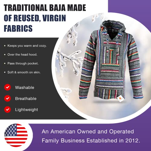 Funny Guy Mugs Premium Eco-Conscious Pullover Baja Hoodie with Kangaroo Pocket (The Shire, Small) - Image 3