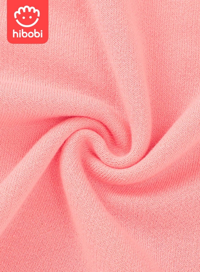 hibobi Solid Color Knitted Throw Blanket For Boys And Girls, Baby Windproof Cover - Image 4