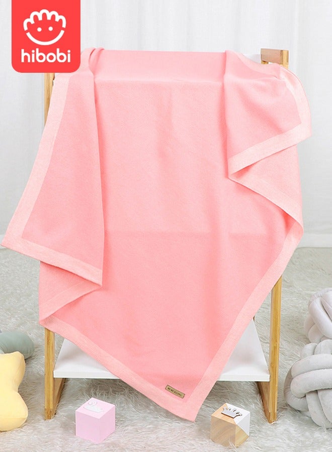 hibobi Solid Color Knitted Throw Blanket For Boys And Girls, Baby Windproof Cover - Image 2