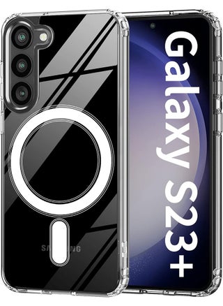 Magnetic Case for Samsung Galaxy S23 Plus 6.6-inch Compatible with MagSafe Wireless Charging, Shockproof Phone Bumper Cover, Anti-Scratch Clear Back (Clear) - pzsku/ZD0964C2AF6F68FEC5B13Z/45/_/1700222242/7a201ec3-eecb-4e95-8c9e-0073b43371e3