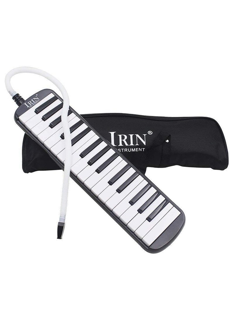 IRIN Piano Keys 32 Melodica Piano Keyboard Harmonica Musical Instrument with Carry Bag Black  - Image 1