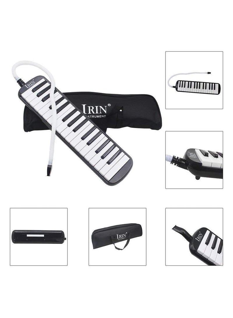 IRIN Piano Keys 32 Melodica Piano Keyboard Harmonica Musical Instrument with Carry Bag Black  - Image 4