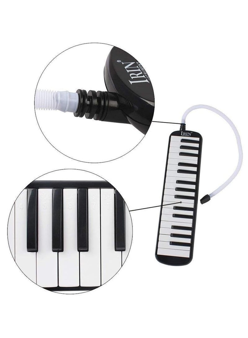IRIN Piano Keys 32 Melodica Piano Keyboard Harmonica Musical Instrument with Carry Bag Black  - Image 5