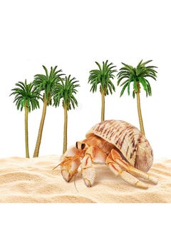 SunGrow Leopard Gecko & Hermit Crab Coconut Trees, 2.7”  6”, Crabitat Artificial Decor, 15 Pcs Per Pack  - Image 2