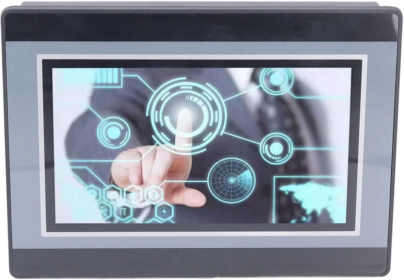 YWBL-WH PLC HMI Touchscreen, 7in TFT LCD Screen, Resistive Touch Panel, 12 in 8 Out, K Thermocouple, 0-10V 20A Analog Output, for FX3U, ABS Material - Image 1