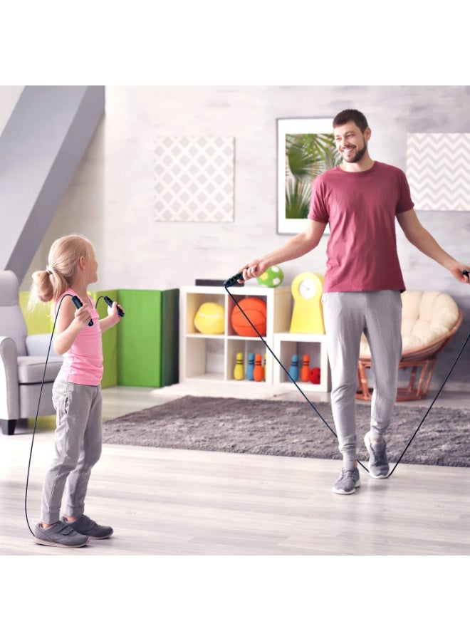 ووفيكسر حبل قفز، كابل حبل قفز سريع خالٍ من التشابك مع محامل كروية للنساء والرجال والأطفال، حبل قفز فولاذي قابل للتعديل مع مقابض إسفنجية لتمارين اللياقة البدنية في صالة الألعاب الرياضية المنزلية والجسم النحيف - Image 2