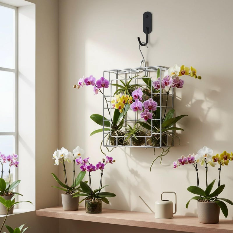 Dranvosk Staghorn Fern Mount Kit Rustproof 304 Stainless Steel Vertical Hanging Basket for Orchids Outdoor Plants Wall Planter Holder Indoor Garden 106 x 102 x 196 Inch - Image 2