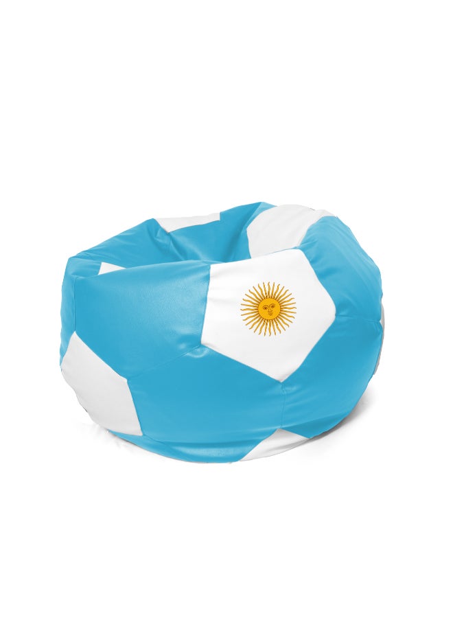 Fatbag Argentina Football Style Bean Bag | Argentina Flag Print | Faux Leather | Filled Bean Bag for Kids & Adults - Image 2