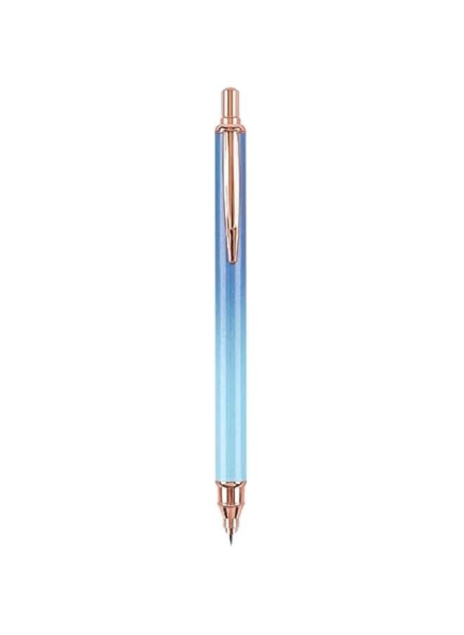 Generic Press Fountain | 4 Color Retractable Extra Fine 0.38-0.8 Nib Metal Matte Black Ink with Converter for Writing Drawing Journaling Note Taking Home, Aesthetic Pens  - Image 1