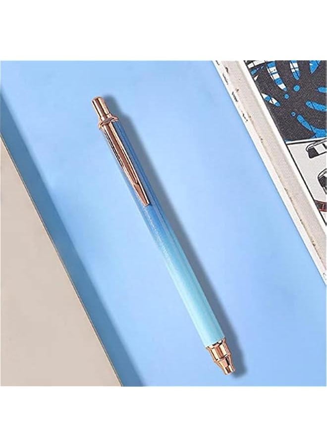 Generic Press Fountain | 4 Color Retractable Extra Fine 0.38-0.8 Nib Metal Matte Black Ink with Converter for Writing Drawing Journaling Note Taking Home, Aesthetic Pens  - Image 2