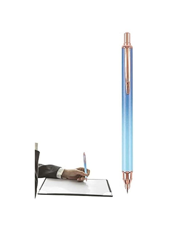 Generic - Press Fountain | 4 Color Retractable Extra Fine 0.38-0.8 Nib Metal Matte Black Ink with Converter for Writing Drawing Journaling Note Taking Home, Aesthetic Pens - Image 1