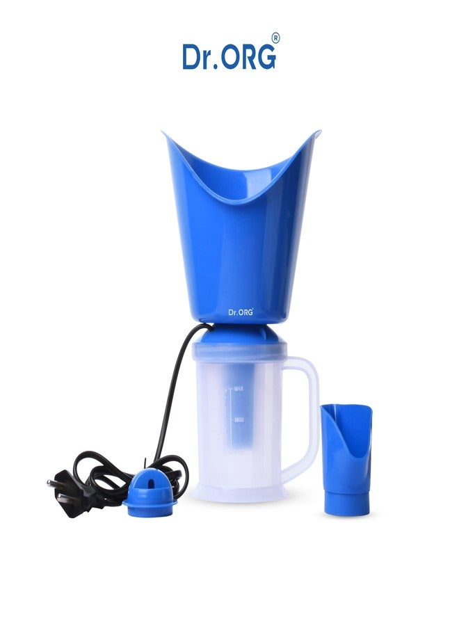 Dr. ORG 3 in 1 steamer for cold and cough, vaporizer steamer for cough,cold and facial, steam inhaler & vapourisers for adult - Blue (Pack of 1) - Image 2