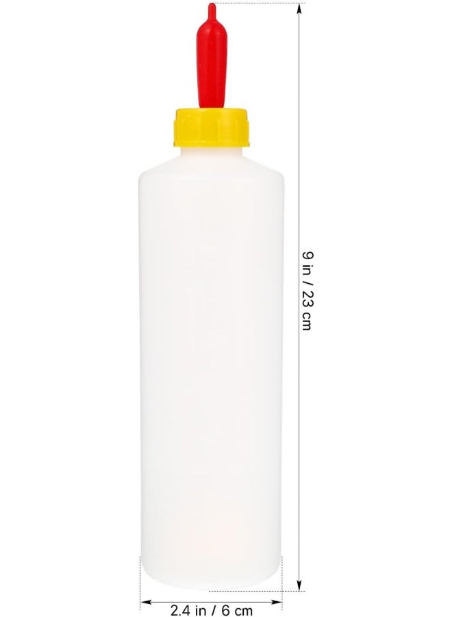 Hemoton Goat and Bottles Set, 5 Sets Small Animal Milk Drink Pritchard for Goats 400 ml Lamb Nursing Bottles Feeding Bottle Kit for Feeding Sheep Goat Lamb Puppy - Image 3
