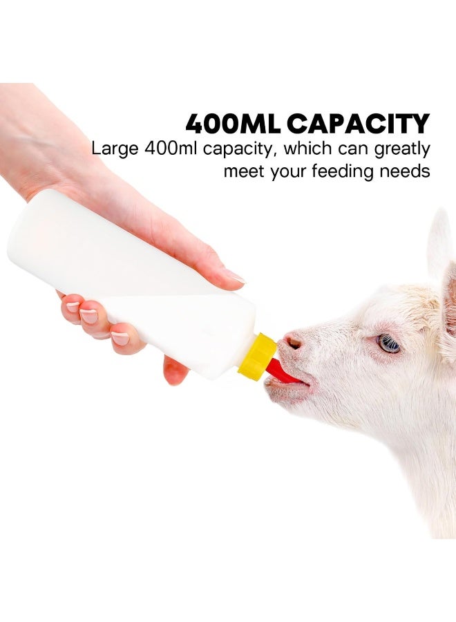 Hemoton Goat and Bottles Set, 5 Sets Small Animal Milk Drink Pritchard for Goats 400 ml Lamb Nursing Bottles Feeding Bottle Kit for Feeding Sheep Goat Lamb Puppy - Image 4
