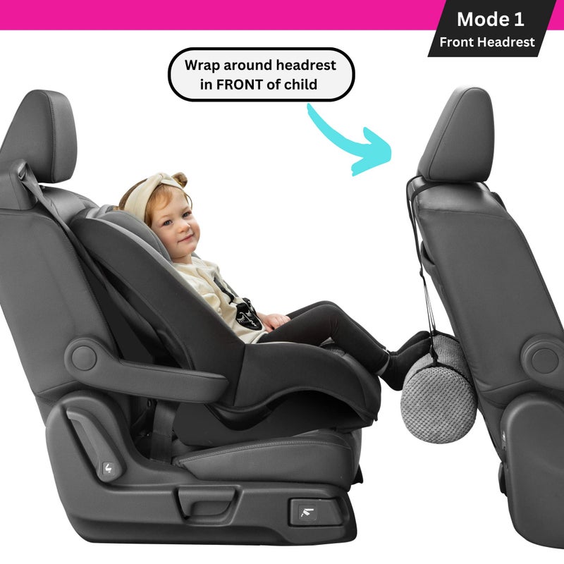 Swanoo, Car Seat Foot Rest for Kids Car Seat Accessories Leg Rest for Car Seat Kids Car Foot Rest with Extra Long Straps Adjusts to Any Carseat Or Toodlers Booster Seat by SWANOO, Grey, 1.0 Count - Image 4