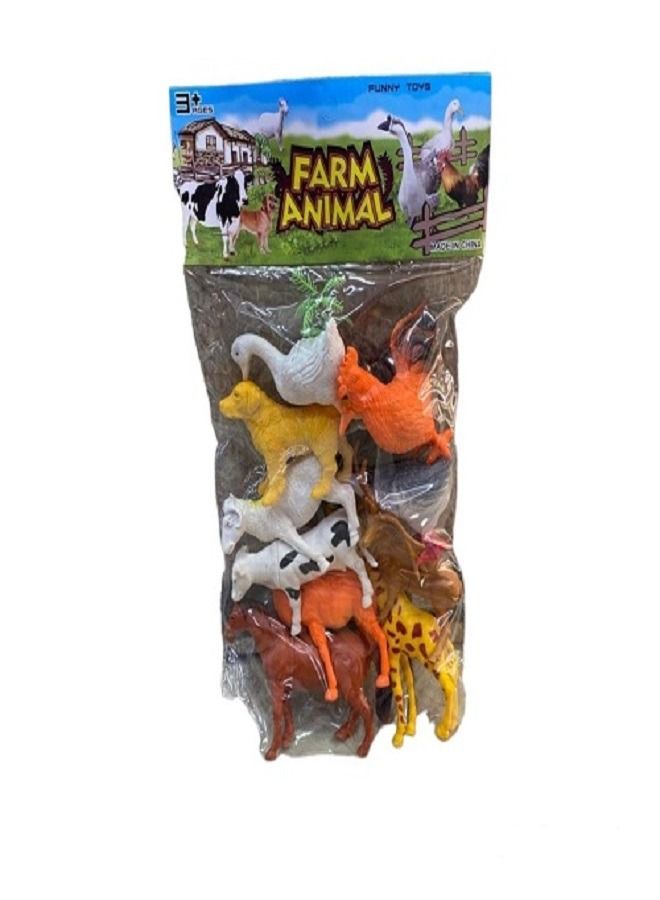 10 قطع لعبة حيوانات المزرعة الكبيرة - Image 2